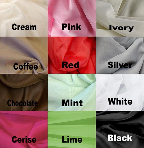 Coloured voile sheer draping - coloured,