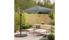 Habitat 3m Overhanging Garden Parasol - Grey