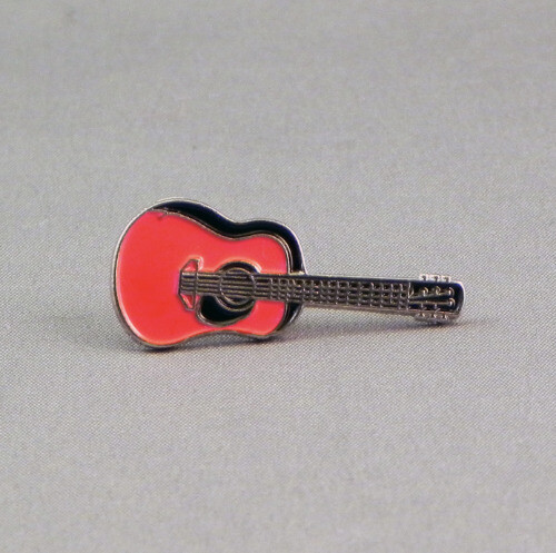 Red acoustic guitar - red, enamel