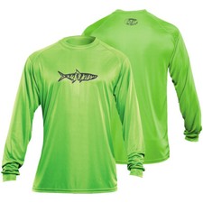 Flying Fisherman Tarpon Performance Long Sleeve T-Shirt - Lime