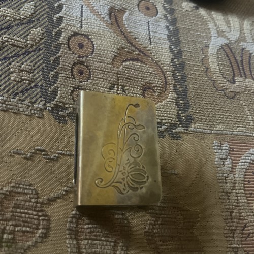 Vintage brass matchbox - matchbox, holder