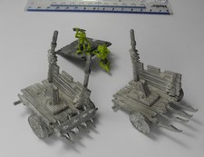 2 Incomplete SNOTLING PUMP WAGONS Metal Army Attack Cart Parts Warhammer 1980s 6