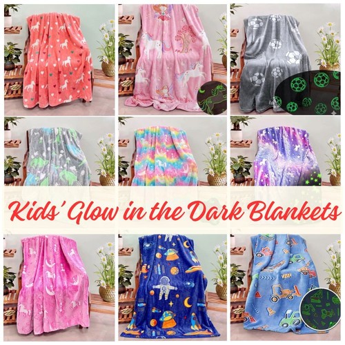 Glow dark kids blanket - glow,