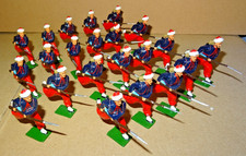 Britains - from Set 142 - 22 x French Zouaves Soldiers Charging - 1/30 scale