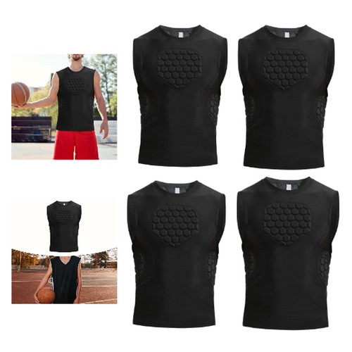 Mens padded compression shirt - compression,