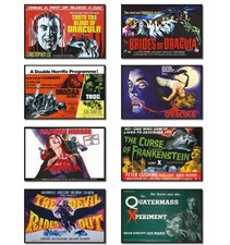 Vintage  Hammer Horror Movie Poster Fridge Magnets  Set of 8 fridge magnets no.1