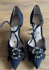 BODEN Jewelled Navy Suede