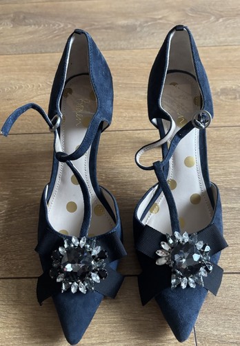 Boden jewelled navy suede - boden,