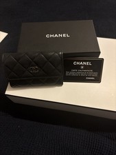 Black Chanel Flap Card Holder