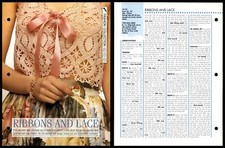 Ribbons & Lace - Camisole - Creative Needles - Crochet Cotton - Crochet Pattern