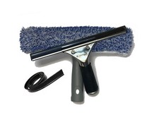 WINDOW CLEANING 10" SQUEEGEE + Standard Handle Rubber& 10" T - Bar Completed SET