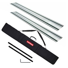 Excel Plunge Saw Accessories Kit 2 x 1.5m Guide Rails, Connectors and Rail Bag