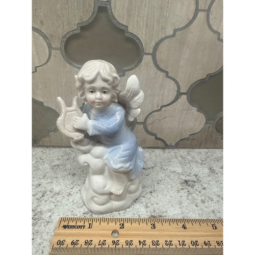 Vintage porcelain cherub angel - vintage,
