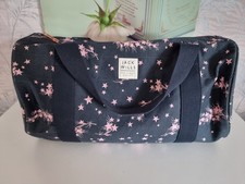 JACK WILLS  Pink&Navy Womens Duffle Bag Holdall Stars Gym Overnight Bag 