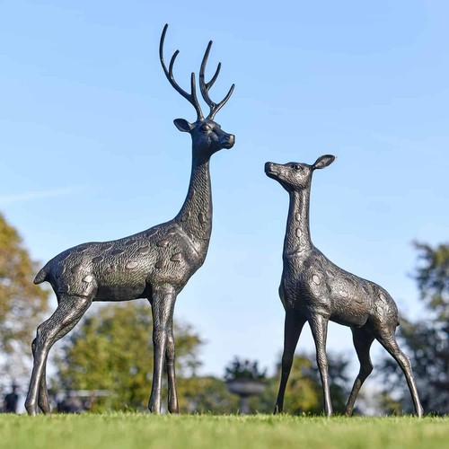 Pair aged verdigris apollo - of,