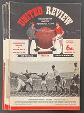 MANCHESTER UNITED 1963/1964 season - 10 different home football programmes