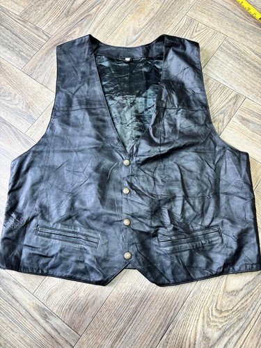 Vintage black real leather - black,