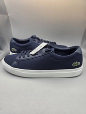 Lacoste Mens Navy Trainers size UK 9 EU 43 L.12 Shoes White 