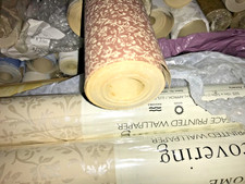 last roll laura ashley  vintage wallpaper ,wild clematis in brown , no wrap