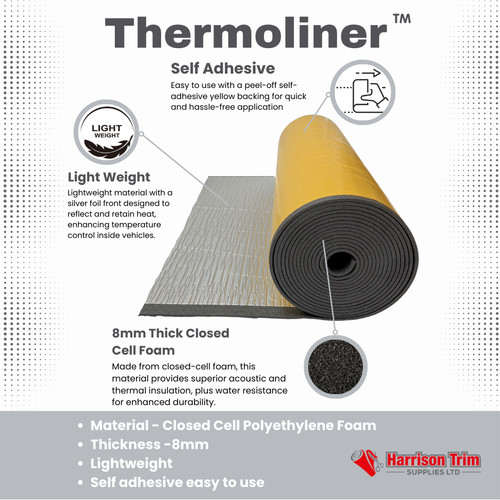 10m x1m thermoliner foil foam - 10m,