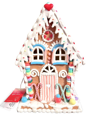 Gingerbread claydough lighted - gingerbread,