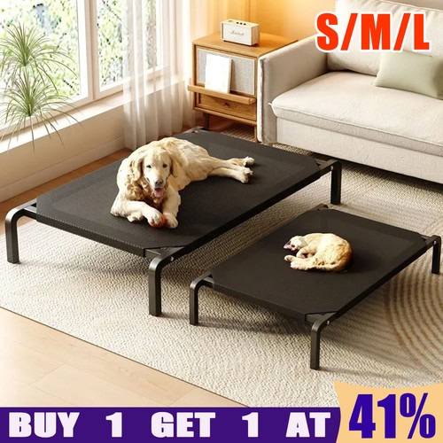Elevated dog bed pet cat - dog, mesh