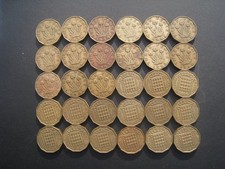 Complete Brass Threepence Set