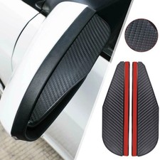 Carbon Fibre Black Car SUV Rear View Side Mirror Rain Visor Guard Accessories