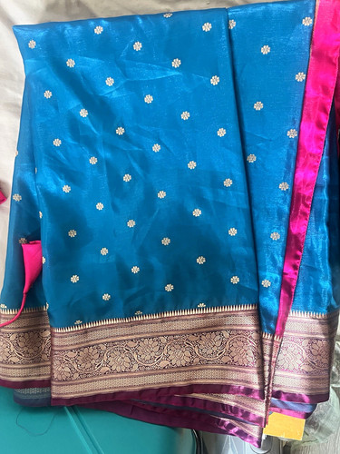 Women blue saree sari with - blue, saree/sari
