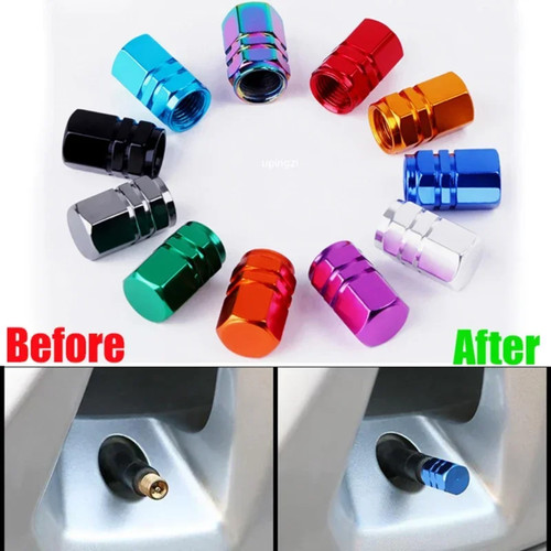 Tyre valve dust - 4x, caps