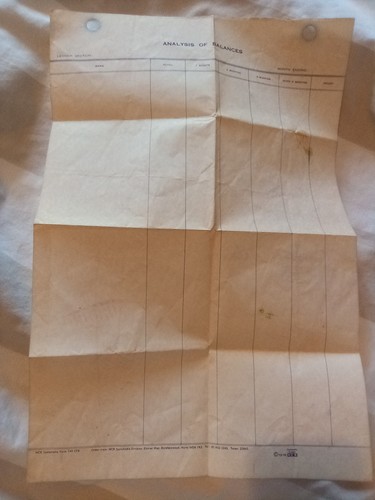 Vintage blank accounting