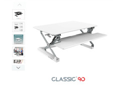 Standing Desk Yo Yo desk Yoyo mini adjustable height free standing white