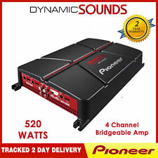 Pioneer GM-A4704 Powerful 4-Channel Bridgeable 520 Watt Car Audio Amplifier
