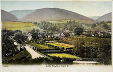 Little Stretton, Village Bridge & Hills Vintage Image Colour Picture Postcard
