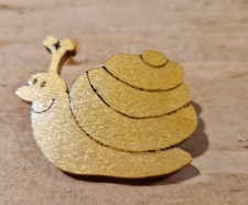 Wooden Snail Brooch Pin