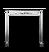 LARGE VICTORIAN EDWARDIAN STYLE CAST IRON FIREPLACE / FIRE / WOODBURNER SURROUND