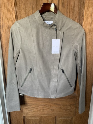 Bnwt grey pure suede leather - grey,