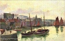 Home From The Fishing Ground Postcard - Rogers Havelock Street Llanelly Wales