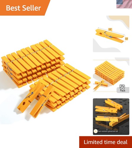 Sturdy yellow wooden clothes - yellow,