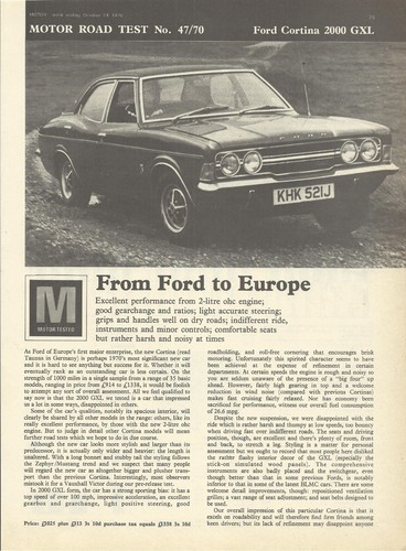 Ford cortina 2000 - gxl, iii