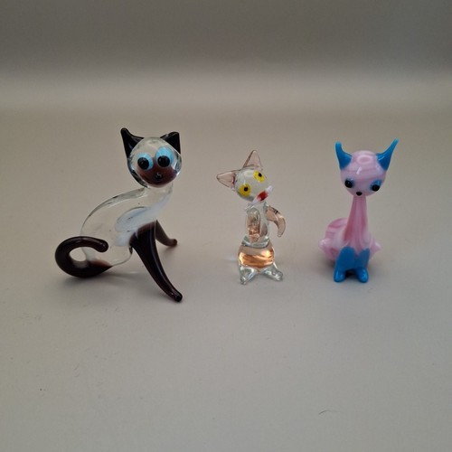 Art glass cats siamese - art,