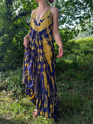 Tie dye halterneck backless - dye,