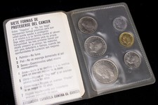 Spain 100 Pesetas to 50 Centimos 1980s 6 Pc UNC Set in Plastic Wallet (S-J1501)