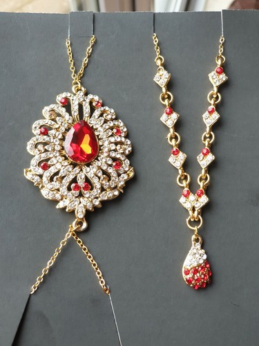 Kundan hand chain bracelet - hand,
