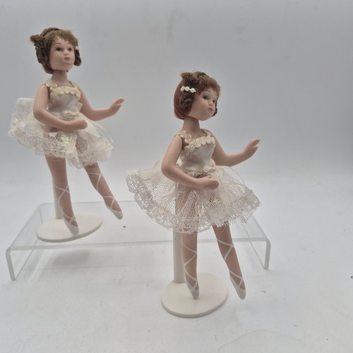 Porcelain ballerina dolls pair - dolls,