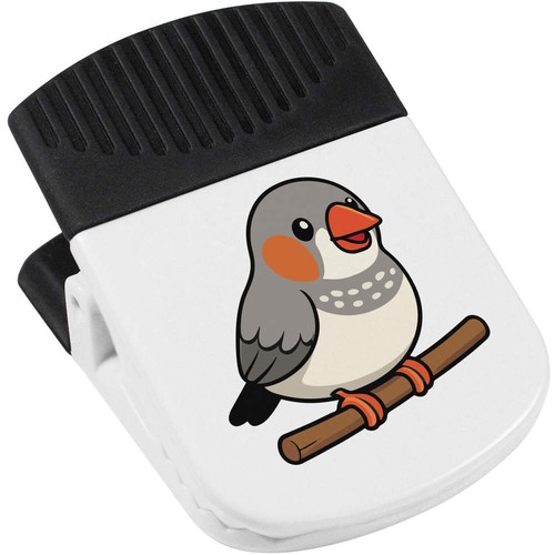Zebra finch magnetic clip - 'zebra, finch'
