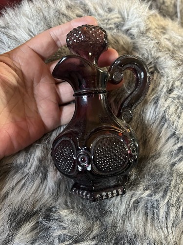 Vintage amethyst pressed glass - vintage,