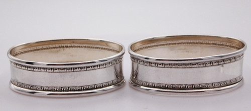 Sterling silver oval napkin