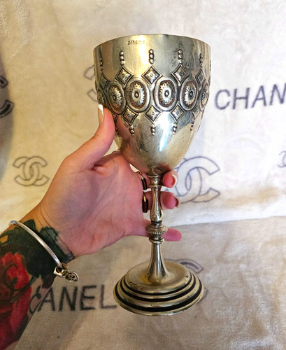 Vintage silver plated kiddush - plated,