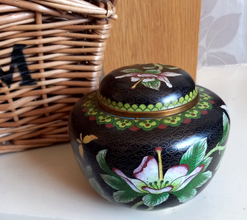 Cloisonne vintage black - cloisonne,